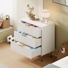 3 Drawer Dresser Nightstand For Bedroom Storage Chest Of Drawers Organizer White