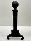 Vintage Set Cast Iron Fireplace Andirons Fire Dogs Primitive