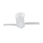 Novelty Lights 250 Feet C7 e12 Socketed Wire Spool  6 Inch Spacing  White Wir   
