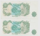 Bank Of England Great Britain 1 Pound      2 Pcs In Cont  No Au