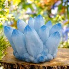 351g-400g Rare Blue Phantom Quartz Raw Cluster Crystal Geode Specimens Decor