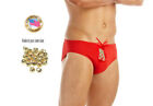 Men s Christmas Speedo Swim Briefs Santa Speedo Run With Mistletoe