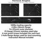 2 Pack Grab Bars 16 Inch  Black Bathroom Handle For Elderly  Stainless Steel    