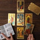 78 Tarot Cards With Guide Book rider Waite Tarot Deck gold Foil Tarot Cards D   