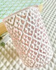 New Pink Cottage Ditsy Floral Glass Votive Tea Light Candle Holder