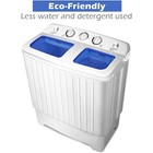 7 Cu  Ft  Portable Top Load Washer Dryer Tub Semi-automatic 20 Lbs  300w White
