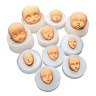 Cestony 10pcs Human Face Silicone Molds For Diy Cake Fondant One Size 10 Pcs
