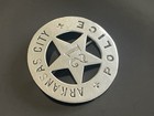 Obsolete Early Arkansas City Police Badge  21 Cowley County Kansas  scarce 