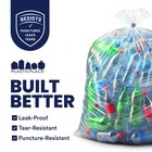 Plasticplace 65 Gallon Extra Heavy Trash Bags  Clear  2 7 Mil  25 Count