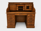 Vintage Oak Roll Top Desk Secretary Victorian Executive Office Vintage Furniture