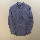 Polo Ralph Lauren Long Sleeve Slim Fit Striped Shirt - Blue white - Size  M