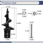 Greatshow 2 Pack Dock Sand Auger For Pvc Tubing Sandbar Anchor No  Black
