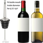 4 Pcs Oil Spout Liquor Bottle Pourer Spouts Stainless 4 Thread Stopper  Black 