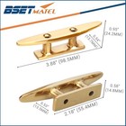 Brass Boat Cleats   2 Pcs Dock Cleat With Fastener  316 Stainless Steel  Gold   