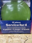 Brookpark Grants Vintage Lime Green Melamine 12 Piece Dinnerware Set New In Box