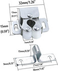 Luomorgo 10 Pack Double Roller Catch Cabinet Latches With Spear Strike For Cupbo