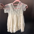 Beautiful Vintage Girls Lace Dress Size 2 b12