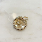 Designer Cc Gold Rhinestone Pendant 1pc Vintage Charm