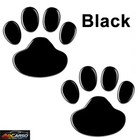 2x  Universal Black 3d Dog Paw Print Stickers For Car Window Bumper Wall Laptop