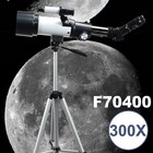 400mm Astronomical Telescope 300x With Phone Adapter Barlow Lens For Kids Gift