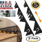 2pcs Stainless Steel Stove Gap Covers Adjustable Stove Counter Guard Gap Filler 