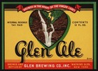 Vintage Label Glen Ale Beer 1938 Irtp Glen Brewing Watkins Glen New York Nrmt 