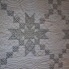 Old Antique Gray 8 Star Summer Quilt Handstitched  74 X 63