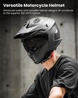 Ilm Open Face Motorcycle 3 4 Half Helmet Dot Ece Dual Visor Model Hs711