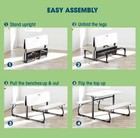 Your Zone Folding Kid s Picnic Activity Table For Ages 3-8  White
