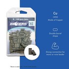 100 Piece Black Copper Double Barrel Crimp Sleeves For Fishing Rigs