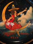 Rare 1940 s Miller High Life 13  Beer Tray Girl On The Moon