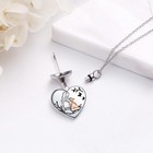 Urn Necklace S925 Sterling Silver Love Heart Mother And Child Keepsake Cremation