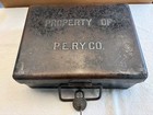 Vintage Pacific Electric Railway Railroad Metal Cash ticket Strong Box