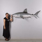 Hanging Great White Shark Wall Decor Life Size Resin Statue Ocean Animal Display