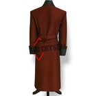 Men s Wool Smoking Jacket Burgundy   Baturina Homewear