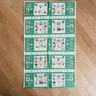 Folk Art Linen Kitchen Tea Towel Garden Gardiner Couple Floral Vintage