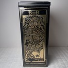 Vtg 11  Benedictine And Brandy Decorative Container Tin Art Nouveau Design Black