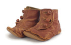 Antique Pair Of Bisque Doll Or Baby High Top Leather Button Up Shoes Or Booties