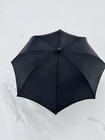 Burberry Black Umbrella Wooden Handle Vintage Style  Metal Engraving