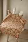 Floral Fabric Vintage French 1950 s Roses And Carnations Cotton Intact Sizi