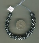 African Trade Beads Vintage Antique Venetian Glass Beads Black Skunk Beads Eye