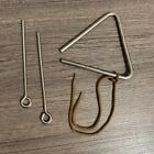 Vtg Steel Dinner Bell - Educational Musical Orchestral Triangle W  Strikers