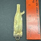 Vintage Calvert Gin Figural Bottle Antique Advertising Opener Keychain Tin Metal