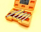 6 Pc Square Easy Out Set Round Screw Extractor Drill Hog   Lifetime Warranty