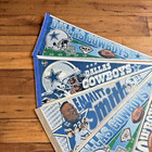 Vintage Dallas Cowboys Pennant Lot Emmitt Smith Nfl Wincaft Mancave