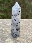 Black Tourmaline Quartz  Point Wand  Grounding Protection 29300e