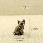 Small Brass Cat Figurine Statue Animal Figurines Toys Home Desktop Decoration Us