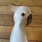 Vintage Handcrafted Cockatoo On Perch Bird Hang Toy   Stuffed 14   