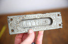 Vintage Cast Iron Mail Box Postal Door Slot Letters Antique Ornate Victorian