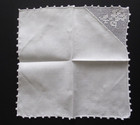 Vintage 1940 s Filet Lace Rose Wedding Bridal Handkerchief